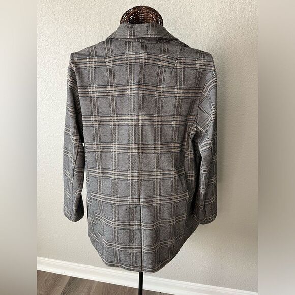 Avec les filles classic plaid button up coat XL - Picture 5 of 6